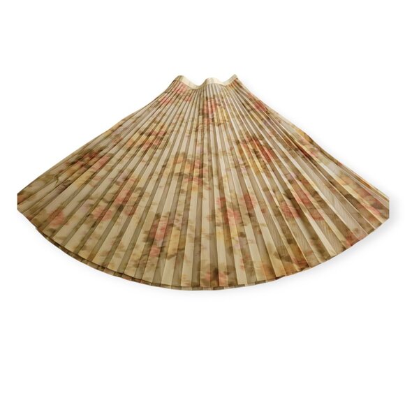 Behnaz Sarafpour romantic pastel floral pleated midi structured skirt size XS - Picture 7 of 14